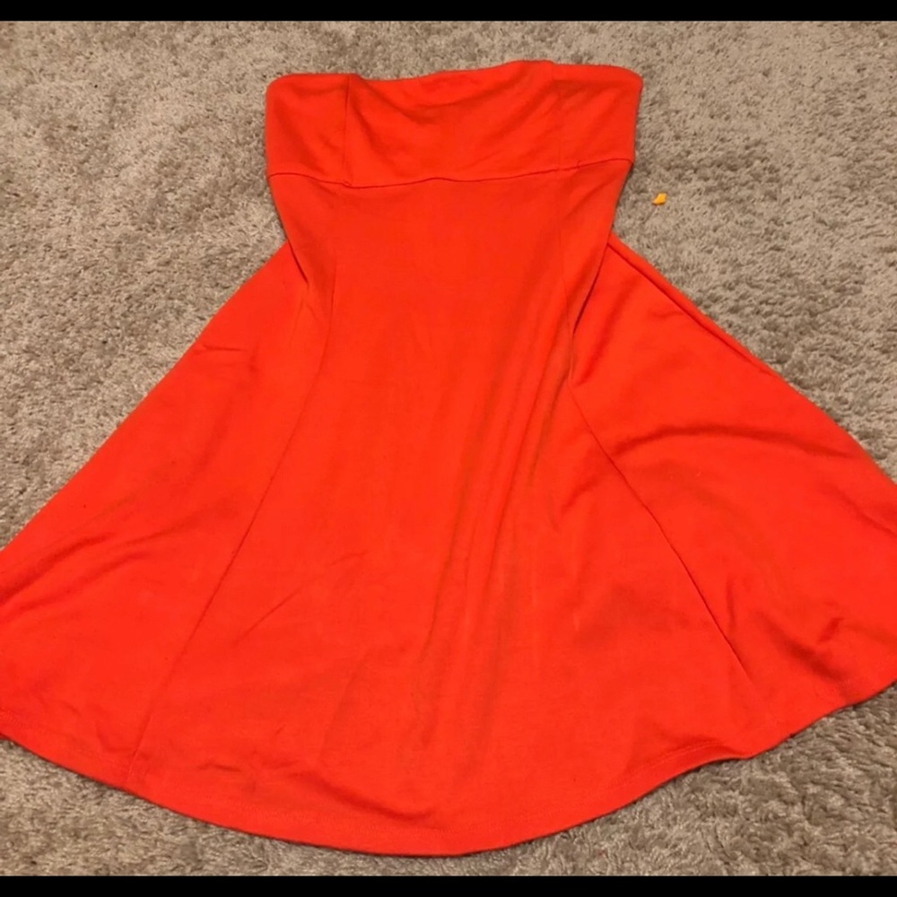 Orange flow dress